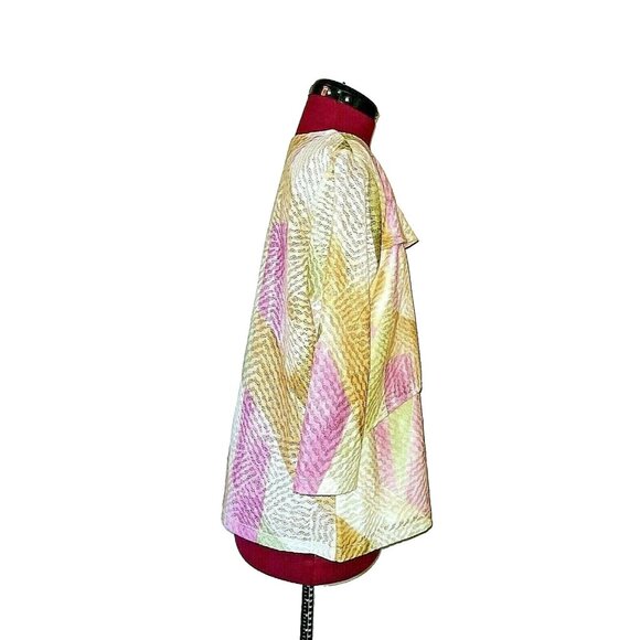 Alfred Dunner Top Multicolor Women Embellished Neckline Size Small 3/4 S… - Picture 4 of 6